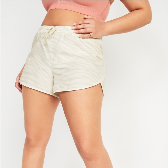 Old Navy Medium Womens Running Shorts White Zebra Print - Picture 1 of 6